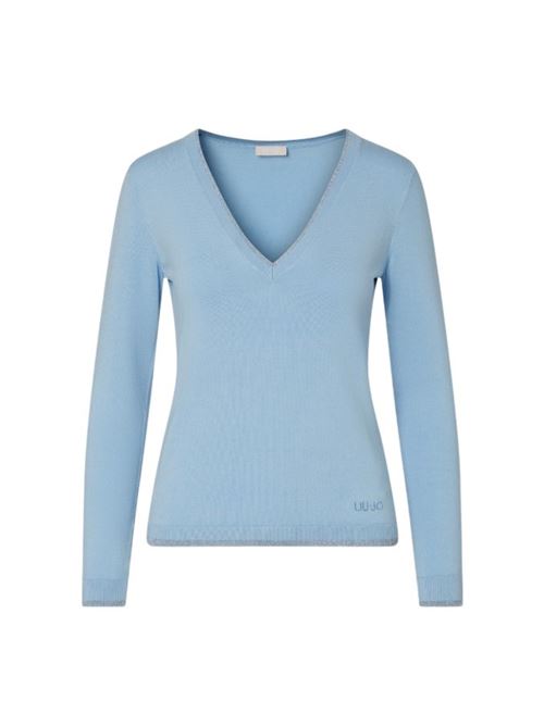 V-neck sweater with vents Liu Jo | WA6282MS49I.44121